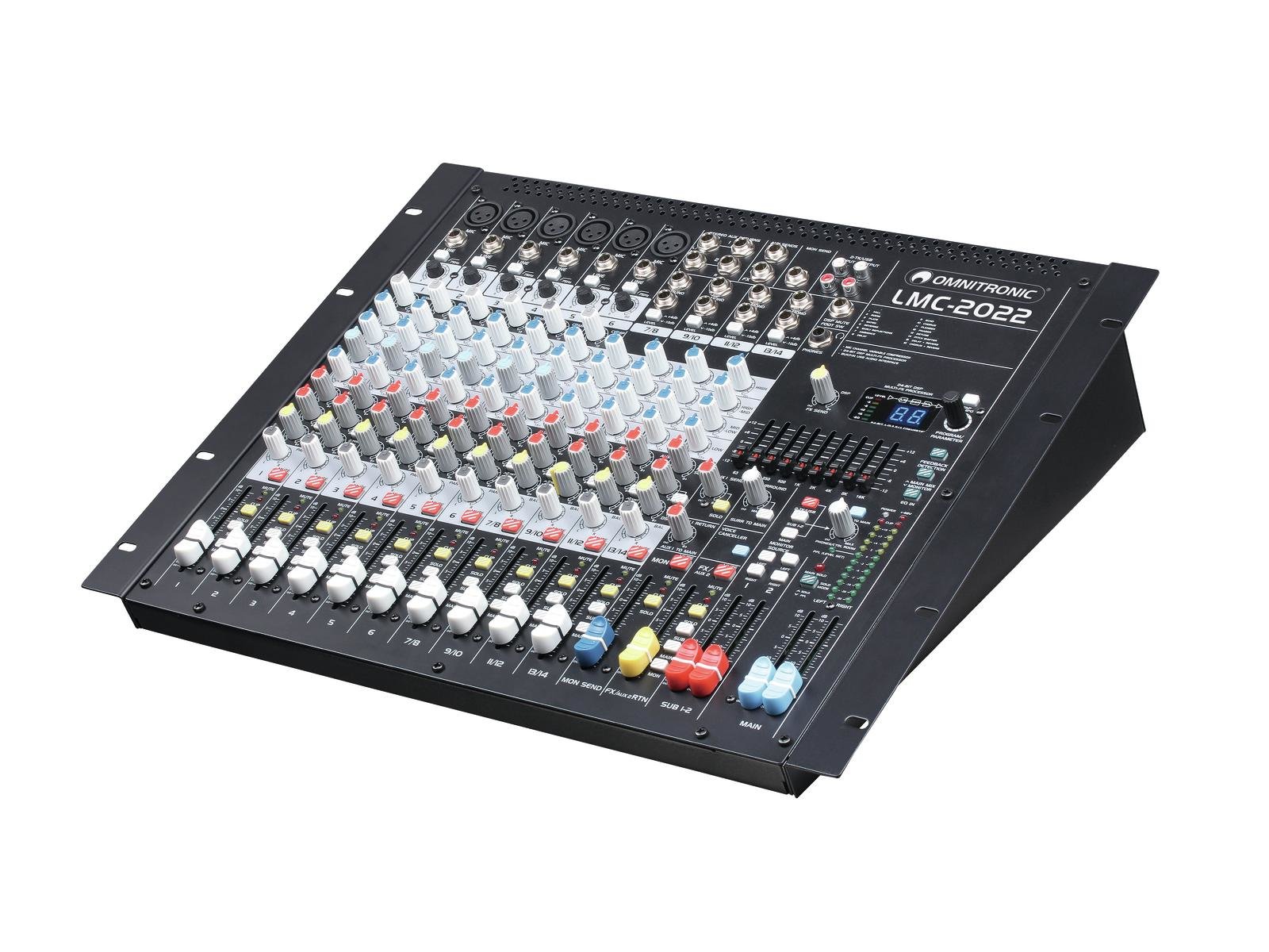 Mischpult_fuer_Theater_und_Band_88-800-00595 Mischpult Mixer 10Kanal für Theater Bands Club mit USB Effektgerät 19zoll tauglich