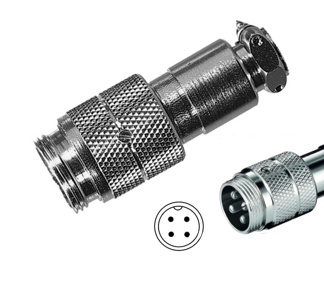 39-857-00014_4pol_Tuchel_stecker_2020 Tuchel 4pol Stecker Metallstecker mit Stiften Male