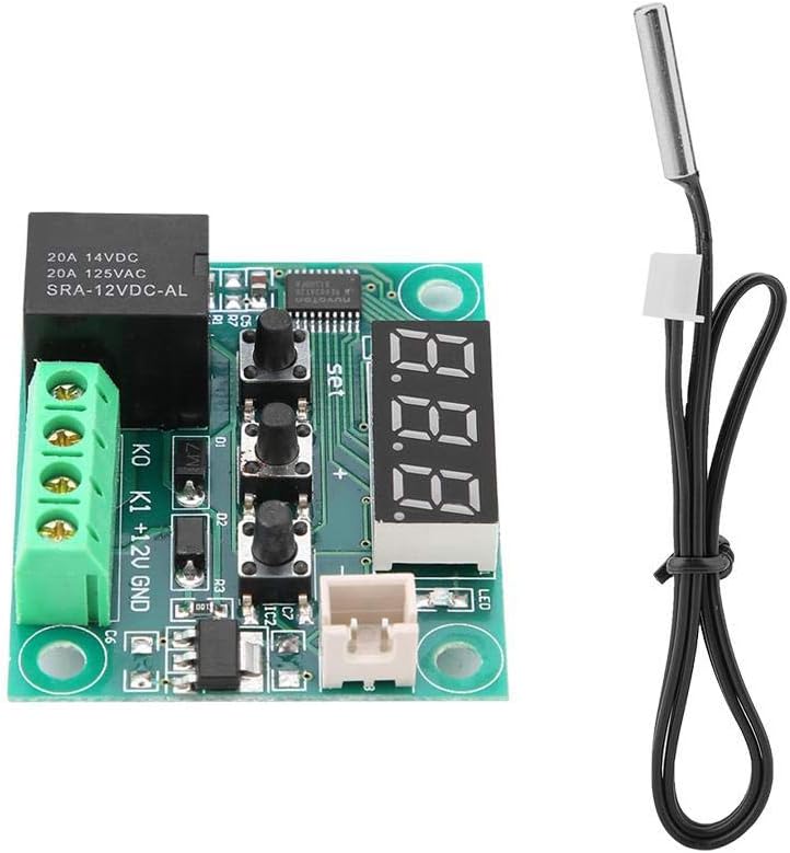 Temperatursteuerung_mit_NTC_und_Display_92-477-06150_B06 Temperaturregelung -50....+110°C 12VDC mit 10K NTC und LED-Display mit 10A Relais
