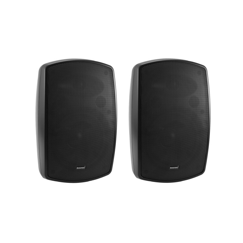 ELA Wandlautsprecher 2x 50Watt rms 100V OD-8T IP65 Metallgitter – PAAR in Schwarz