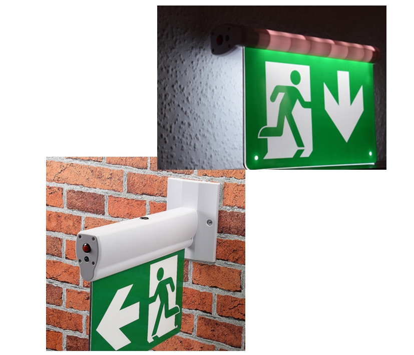 LED-Fluchtwegleuchte_32-730-02520_B2020 LED Notbeleuchtung Fluchtweg Not IP20 Sicherheitsleuchte Kombimontage mit Akku