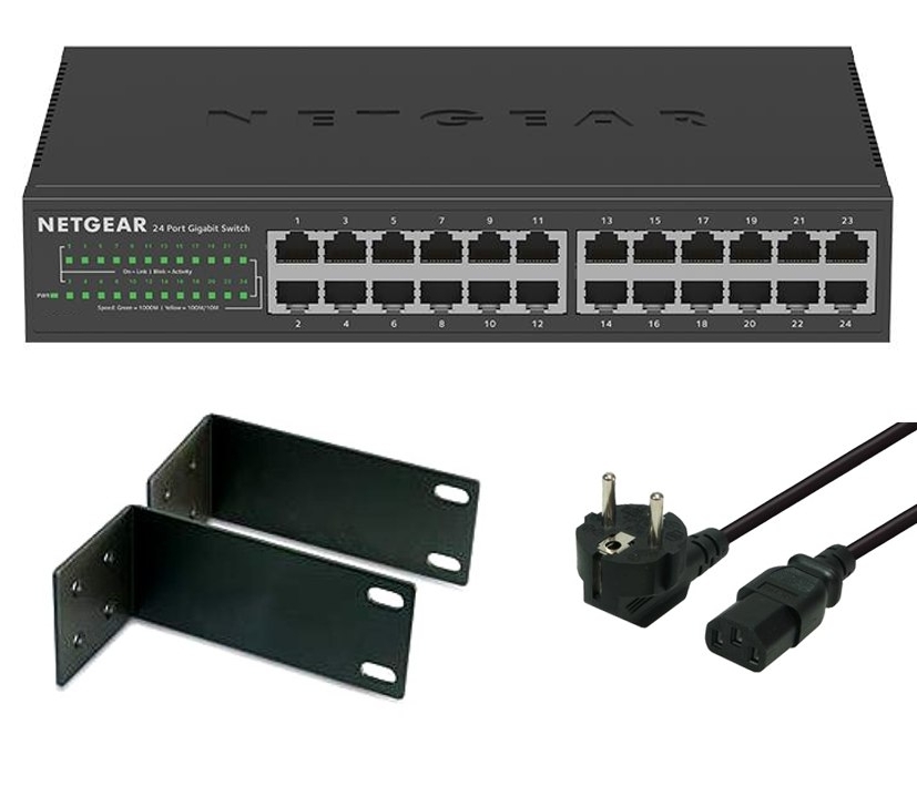 24port_Switch_gigabite_19zoll_66-840-03500 19zoll Switch 24Port LAN 10/100/1000MBit Gigabit unmanaged