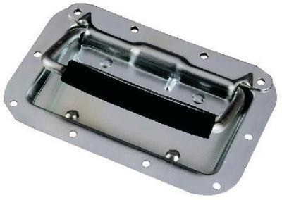 81048ae1e137b271340c8f1044764634 Einlassgriff mit Feder Klappgriff 155x105mm Silber