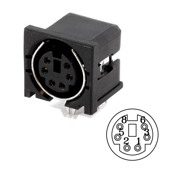 6pol_MINI_DIN_Buchse_ungeschirmt_39-860-00018 6pol Mini DIN Buchse für Leiterplatte ungeschirmt