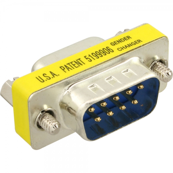 40-871-00270-9pol-Gender-Bild-A Gender Sub-D 9pol Stecker auf Buchse