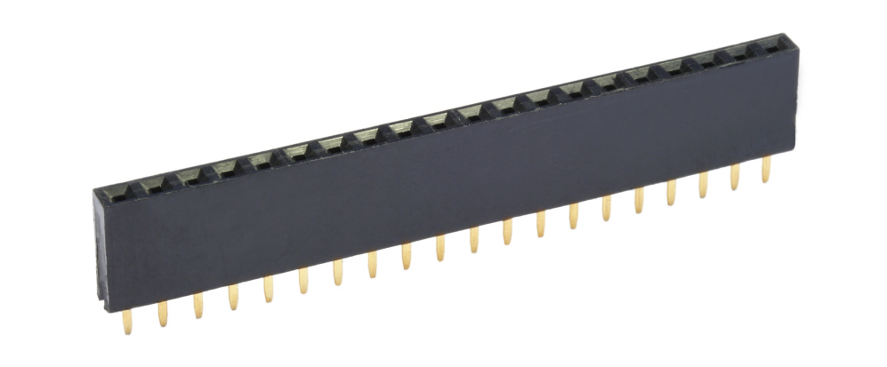Buchsenleiste-20pol-85mm-rm254-38-878-00200-O1 20pol Buchsenleiste Federleiste 20pol einreihig gerade