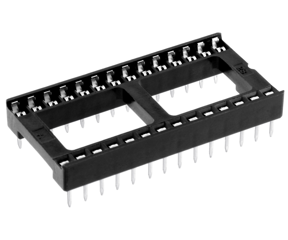 28pol-IC-Fassung-breit-46-665-00024 IC Fassung 28pol Standard RM 2,54mm