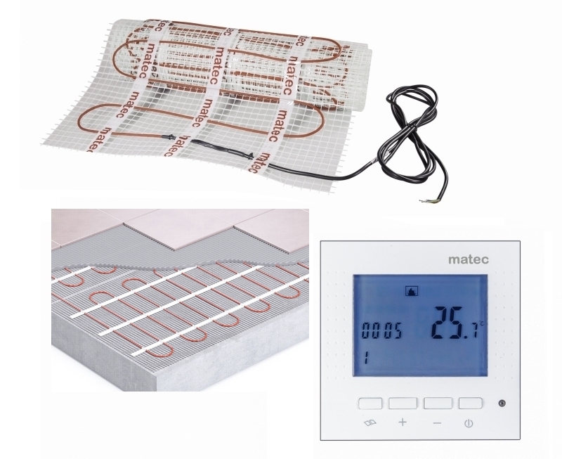 Fussbodenheizung_mit_Termostat_B1_11-690-08900 Fussbodenheizung mit digitalem Thermostat 230V 750W Leistung