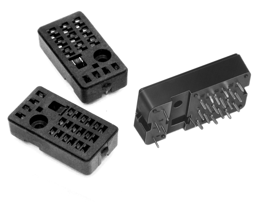 Kammrelaisfassung 22pin Size-3 V23154-Z1028 vergoldete Lötpins für Leiterplatte
