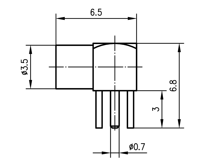 MMCX-Buchse-fuer-Platine-39-874-00880-Zeichnung