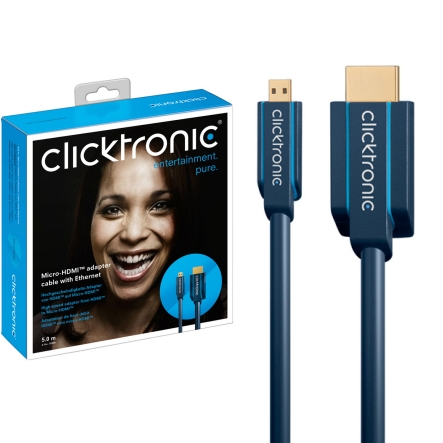 53-682-04100-Clicktronic-HDMI-Kabel-2015 1m HDMI Kabel HDMI auf Micro HDMI 1.4 OFC