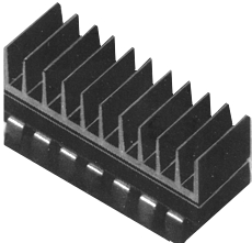8-890-00150-IC-kuehlkoerper-bild65365 IC Kühlkörper zu DIP14 DIP16 DIP20 SMD ua ALU eloxiert Querrippen 19x5x5mm