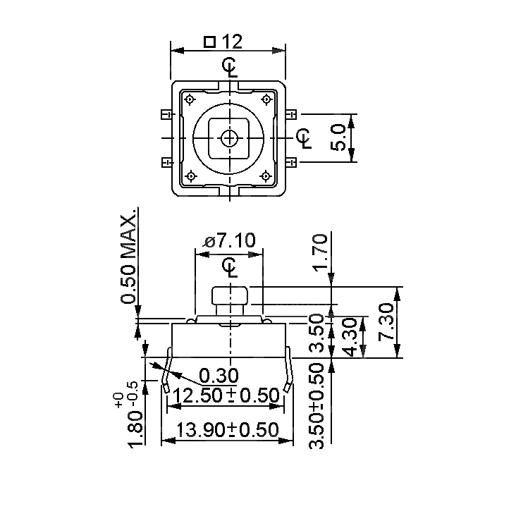 10x Mini-Taster 12x12x4,3mm, Momentan, 4-polig – Ideal Für Elektronik-Bastler & Reparaturen 10x Mini-Taster 12x12x4,3mm, Momentan, 4-polig – Ideal Für Elektronik-Bastler & Reparaturen