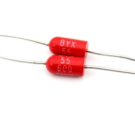 SOD18-Diode BYX55-600 Diode bis 600V 1,2A SOD18 Gleichrichterdiode