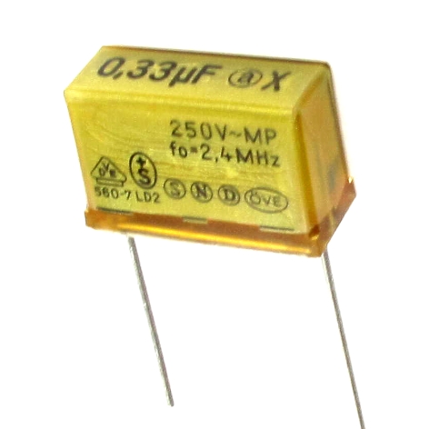 330nf-250vac-kondensator-29-724-00065 0,33uF 250V MP3 Kondensator 330nF X2 Entstör-Kondensator