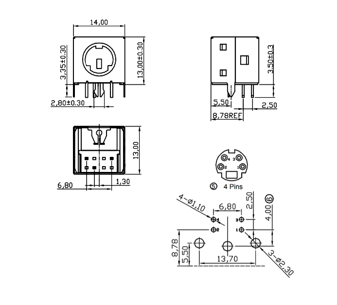 39-860-00210_4pol_MINI_DIN_Buchse_ZG01