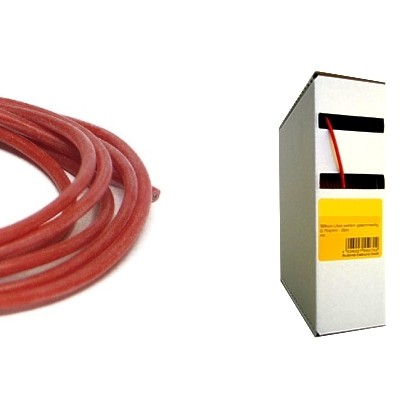42-686-02100 25m Silikonkabel 1,5qmm Rot Temperaturfest bis 180 Grad