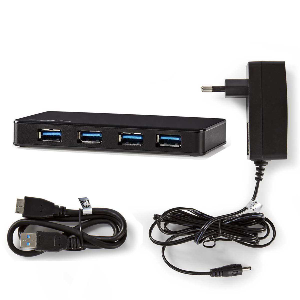 53-682-00785_USB_Hub_B07 USB Hub 4-fach USB-Verteiler USB3 inkl Netzteil