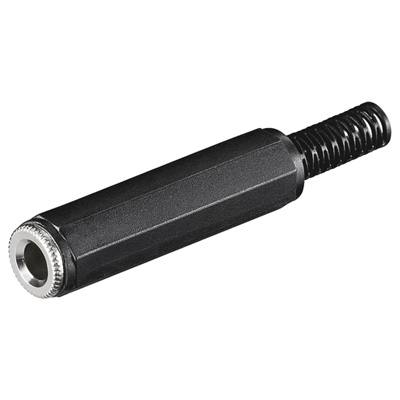 39-859-00069-went-2013-11070 6,3mm Klinkenkupplung Mono Kunststoff mit Knickschutz