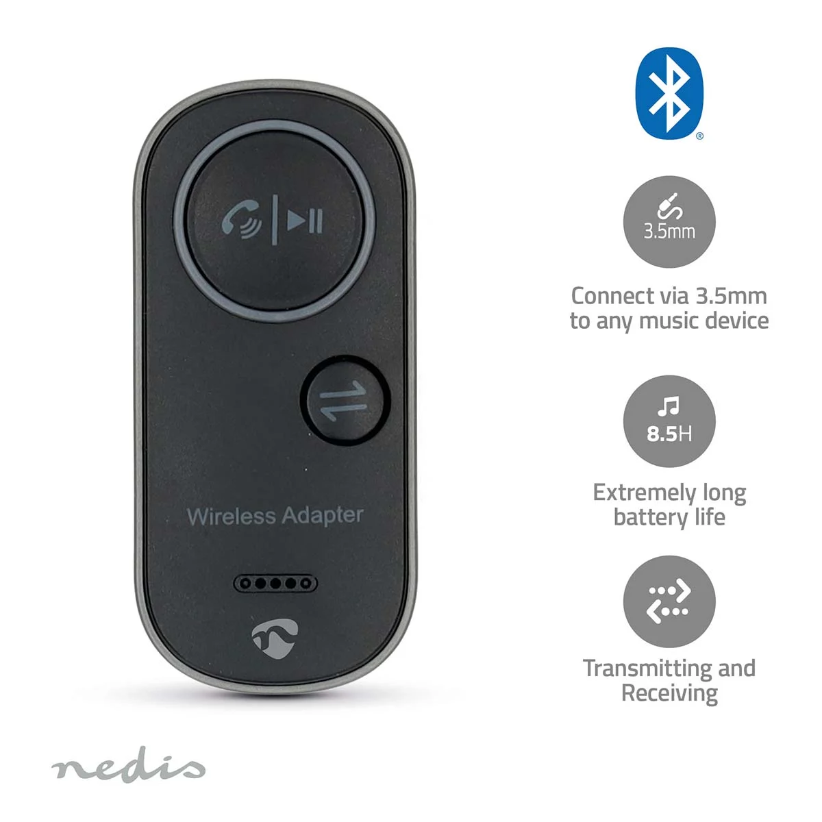 Bluetooth Sender und Empfänger Audio Receiver mit internem Lithium Akku USB-C