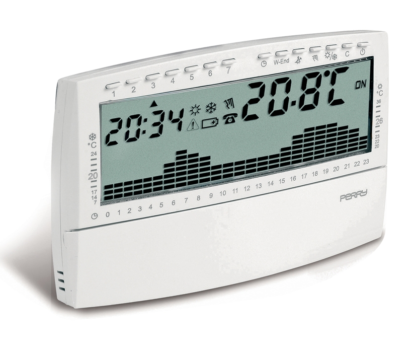 Digitaler_Wandthermostat_11-690-09000 Digitaler Thermostat Uhrenthermostat Wandmontage Reinweiss