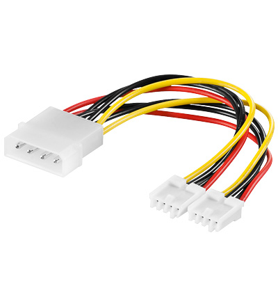 53-680-00270_B1 PC Netzteil Adapter 5,25zoll auf 2x 3,5zoll Y-Adapter