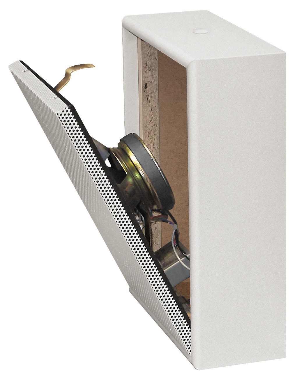 88-500-00236_100V_Gehauselautsprechere Wandlautsprecher 15W mit ELA Trafo Holz 260x200mm Weiss