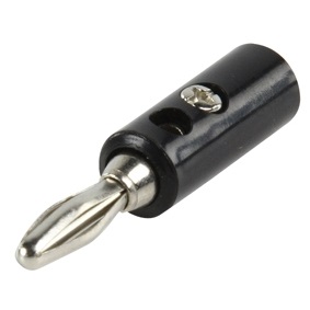 39-850-02010-BC-001 4mm Bananenstecker Hartplastik Serie-5 --Schwarz--
