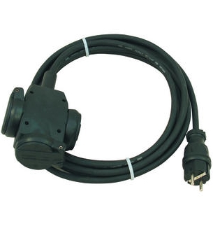 a7824dc7bb62fc4e48be24de163892ee 5m Stromverlängerung Gummikabel mit 3-fach Steckdose 3x1,5qmm