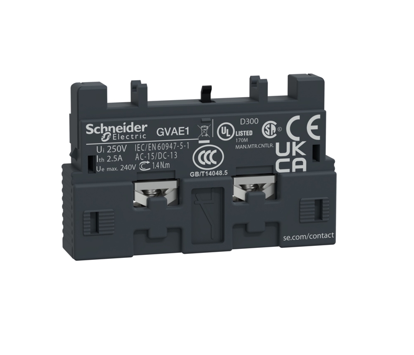 Hilfsschalter GVAE1 Zubehör zu Serien GV2 - GV3 Hilfsschalter GVAE1 Zubehör zu Serien GV2 - GV3